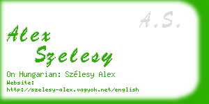alex szelesy business card